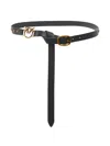 Pinko Ceinture Longue En Cuir De 2 Cm Avec Applications