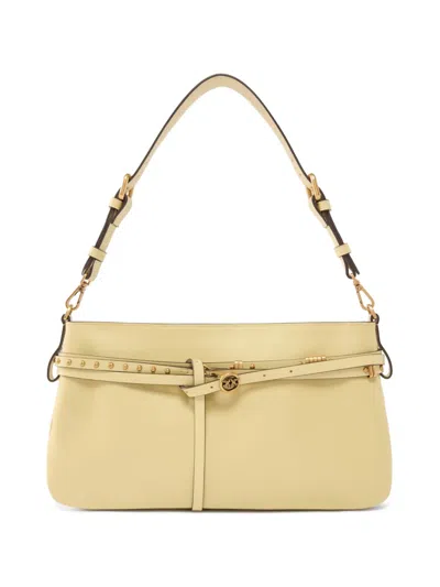 Pinko Studded Tote Bag In Yellow