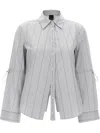 Pinko Striped Collar Shirt With Adjustable Ties