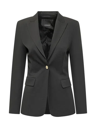 Pinko Stylish Blazer Mini Jacket In Nero Limousine