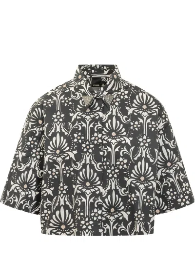 Pinko Stylish Cut Sleeve Shirt In Multi