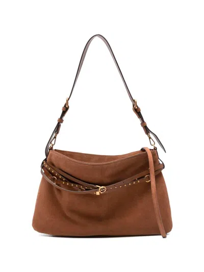 Pinko Suede Big Belt Bag In Brown