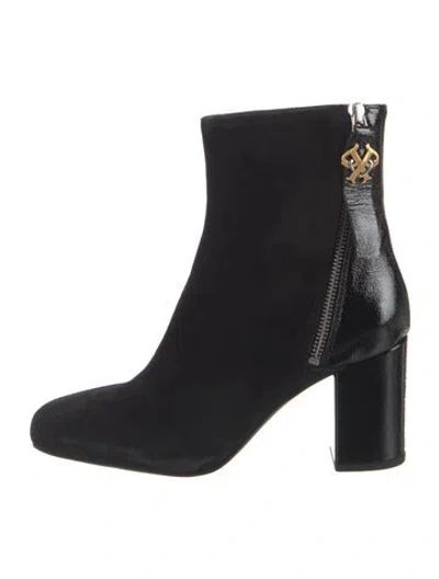Pre-owned Pinko Suede Boots In Black