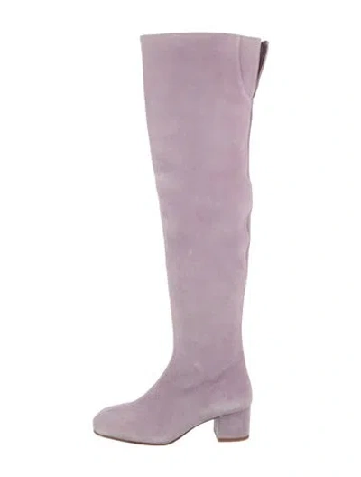 Pre-owned Pinko Suede Boots In Purple