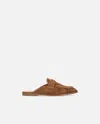 Pinko Suede Flat Heel Sabot Loafers