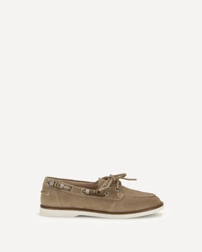 Pinko Suede Grace Loafers In Brown
