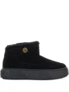 Pinko Black Boots With Shearling Lining In Black