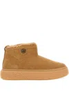 Pinko Suede Platform Boots In Neutral