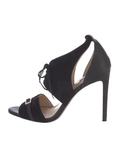 Pre-owned Pinko Suede Pumps In Black