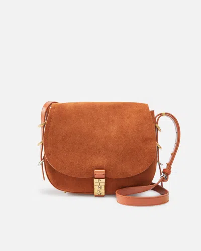 Pinko Suede Shoulder Bag With Metal Rings