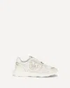 Pinko Zoe Logo-detail Leather Sneakers In White