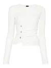 Pinko White 'lassen' T-shirt Cut-out In White