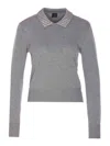 Pinko Ventotene Wool Blend Sweater In Gray