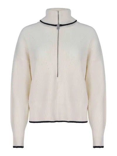 Pinko Sweater Made From A Wool And Cashmere Blend In Neutral