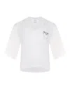 Pinko Voluminous Fit Cotton Jersey T-shirt With Logo Detail
