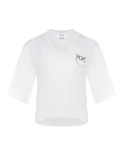 Pinko Suez T-shirt Made Of Cotton. In White