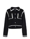 Pinko Sulcis Wool Cardigan In Black