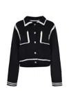 Pinko Sulcis Wool Cardigan In Black