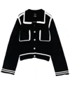 Pinko Cardigan With Contrasting Profiles In Blue