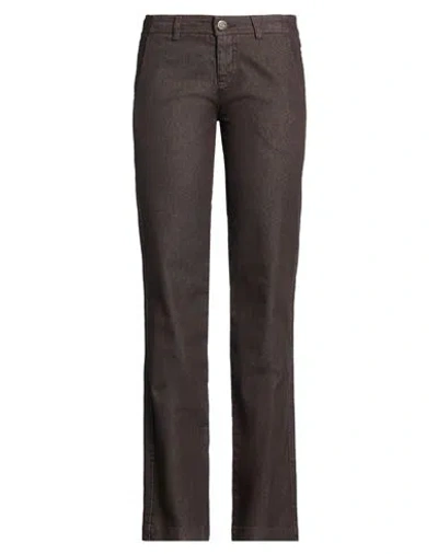 Pinko Sunday Morning Woman Jeans Dark Brown Size 6 Cotton, Polyester, Elastane