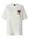 Pinko Logo Crew Neck Graphic Print Short Sleeve T-shirt In White