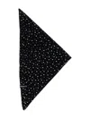 Pinko Svizzera Wool Scarf With Rhinestones In Black