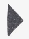 Pinko Svizzera Wool Scarf With Rhinestones In Black