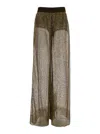 Pinko 'swatch' Green Rhinestoned Pants With Elastic Waist