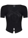 Pinko Ribbed T-shirt In Black