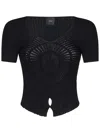 Pinko Ribbed T-shirt In Black