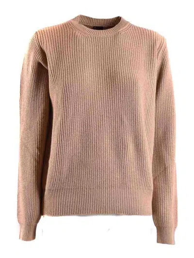 Pinko Roundneck Sweater In Beige