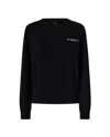 Pinko Love Bird Motif Black Sweater With Round Neck And Long Sleeves In Black