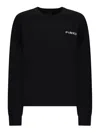 Pinko Black Love Birds Maxi Logo Sweater In Black