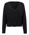 Pinko Love Birds Embroidery Sweater In Black