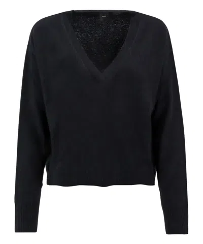 Pinko Love Birds Embroidery Sweater In Black