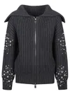 Pinko New Gavi Wool-blend Cardigan In Gray
