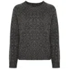 Pinko Crystal-embellished Sweater In Gray
