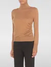 Pinko Wool Turtleneck With Side Buttons In Beige