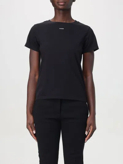 PINKO T-SHIRT PINKO WOMAN COLOR BLACK,F82957002