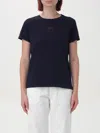 Pinko Crew Neck Short Sleeves Top In Blau
