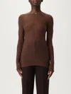 Pinko Pico Long Sleeve Sequin Top In Brown