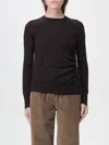 Pinko Diraspatura Crewneck Knitted Jumper In Braun