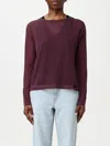 Pinko Semi-sheer Long-sleeve Top In Burgundy