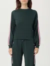 Pinko Sporty Sweatshirt With Love Birds Logo In Green