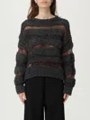 Pinko San Domino Pattern Sweater With Lurex Thread Inserts In Black