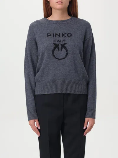 Pinko Sweater  Woman Color Grey In Grey/black