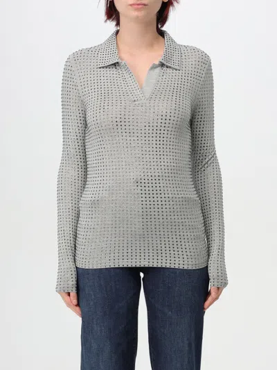 Pinko Kooser Jersey Polo Shirt In Grey