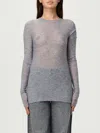 Pinko Grey Wool Blend Sweaters In Gray