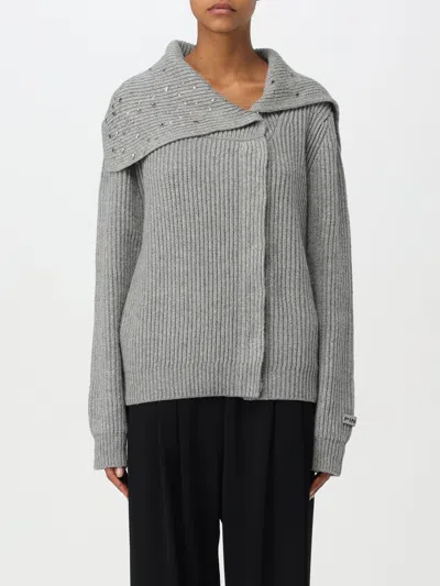 PINKO CARDIGAN PINKO WOMAN COLOR SILVER,417359061
