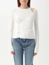 Pinko White 'lassen' T-shirt Cut-out In Weiss